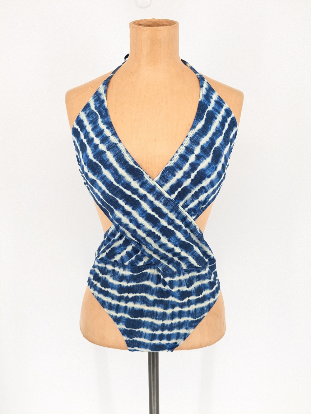 Tory Burch Tie Dye Wrap One Piece Swimsuit Womens Size Small Beach Luxury